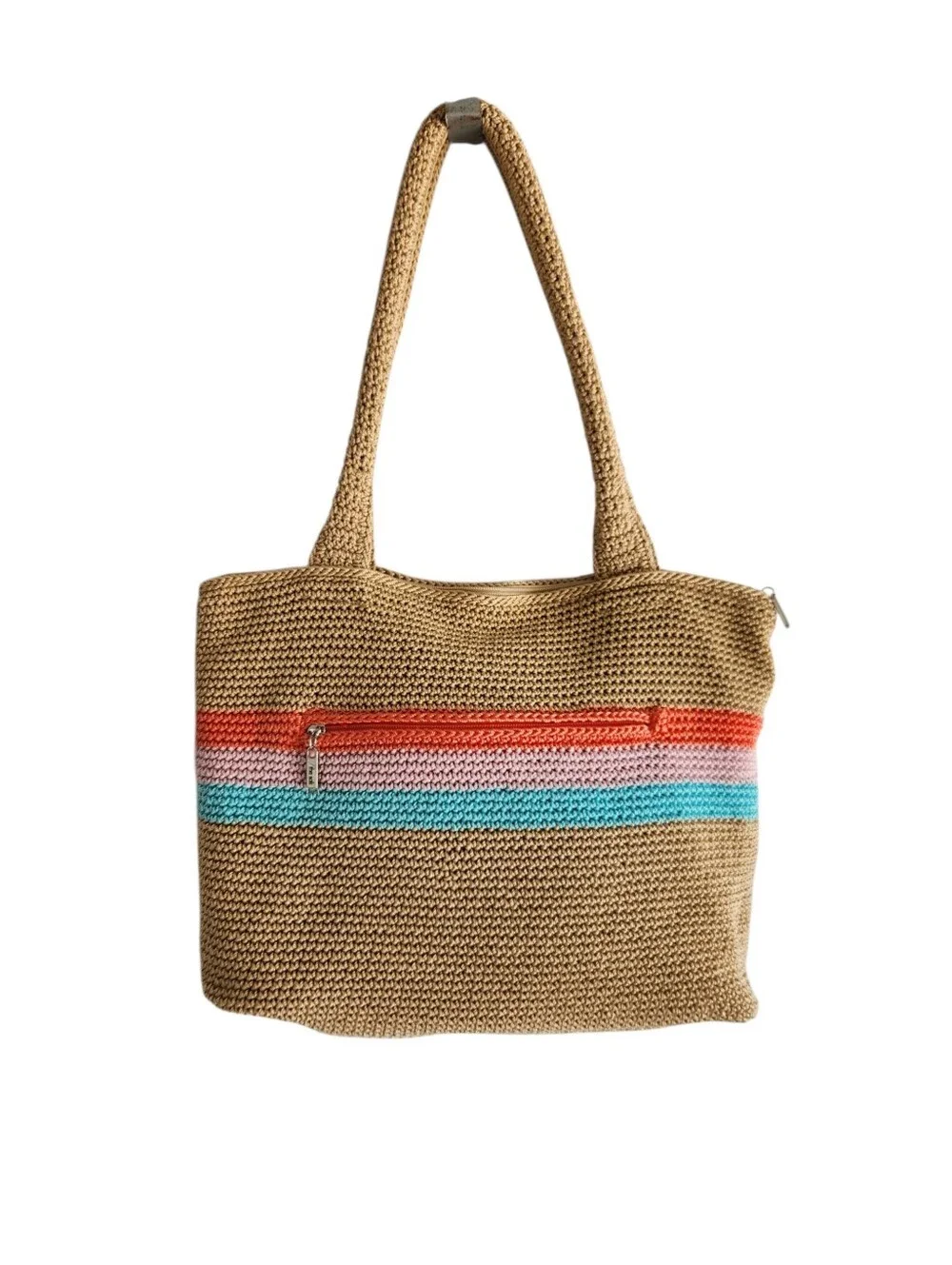 The Sak Crafted Classics Carryall Crocheted Tote Bag Handbag Purse